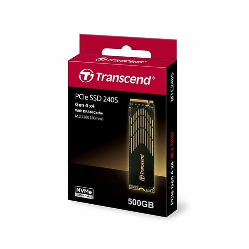Transcend 500GB 240S NVMe PCIe Gen4x4 M.2 2280 Internal SSD /TS500GMTE240S/ - 1