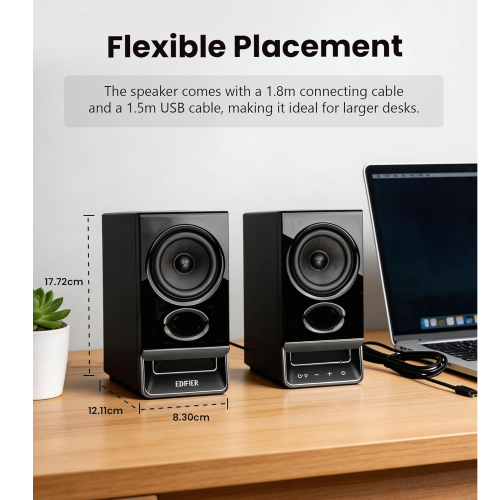 Edifier R20BT USB-Powered Speaker with Bluetooth, Black / Чанга яригч / - 4