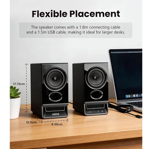 Edifier R20BT USB-Powered Speaker with Bluetooth, Black / Чанга яригч / - 4