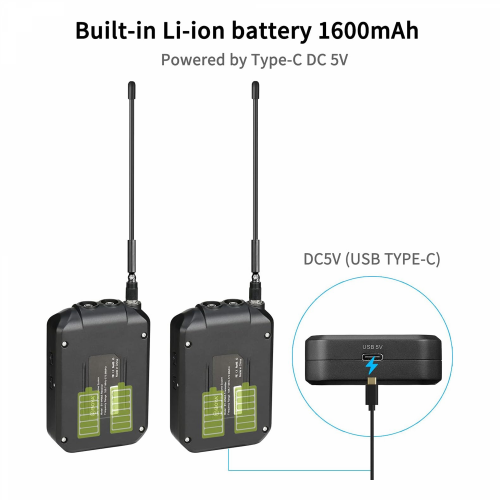 BOYA BY-WM6S Camera-Mount Wireless Omni Lavalier Microphone System (556 to 576 MHz) / Микрофон / - 4
