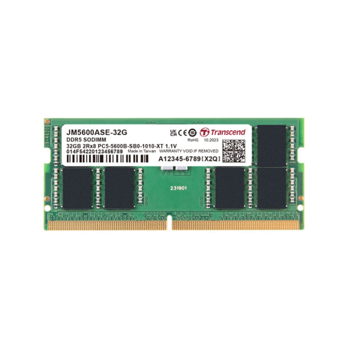 Transcend DDR5 32GB JetRam 5600MHz SODIMM Memory /JM5600ASE-32G/