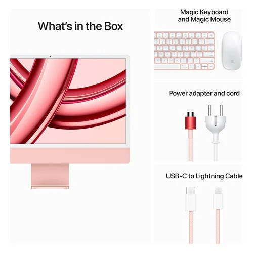 Apple iMac M3 Chip, 8-Core CPU, 8-Core GPU, 8GB RAM, 256GB SSD, 24-inch 4.5K Retina Display, Pink /MQRD3/ - 5