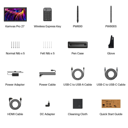 Huion Kamvas Pro 27 GT2701 (4K) Graphic Pen Display with li-battery - 8