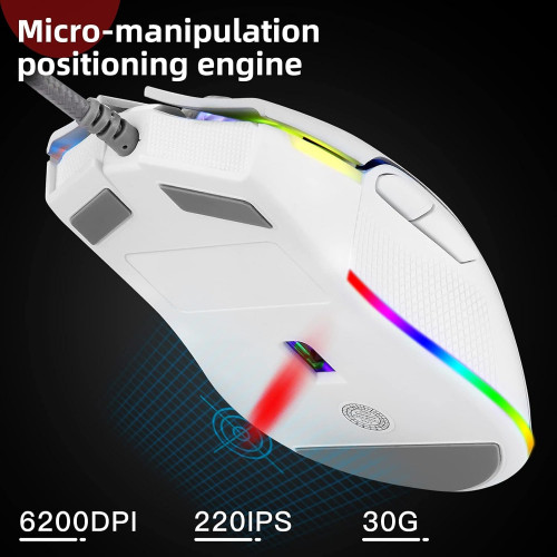 Motospeed V70 USB Wired Gaming Mouse, Lynn Vision - 2