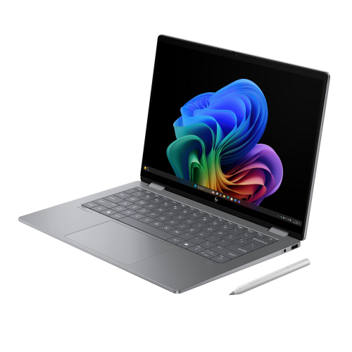 HP OmniBook X Flip 2-in-1 Laptop 14-FM0098TU Next Gen AI Intel Core Ultra 5 226V, DDR5 16GB LPDDR5x RAM, 512GB PCIe Gen4 NVMe M.2 SSD, Intel Arc 130V Graphics, 14-inch 2K Antiglare Multi-Touch, Win11 Home, Meteor Silver Aluminum - 3