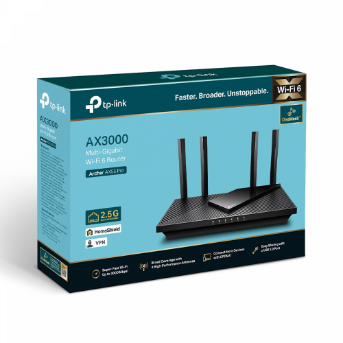 TP-Link Archer AX55 Pro AX3000 Dual-Band Gigabit Wi-Fi 6 Router with 2.5G Port - 4