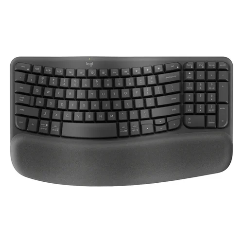 Logitech Wave Keys Wireless Ergonomic Keyboard, Black - 1