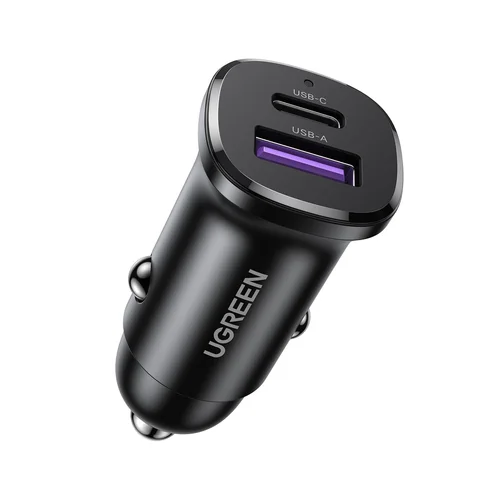 UGREEN USB-C USB-A 30W Fast Car Charger (25845) / Цэнэглэгч , Адаптер / - 1