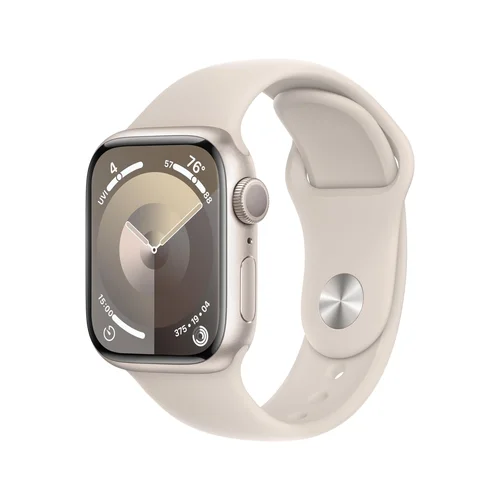 Apple Watch Series 9 GPS 41mm Starlight Aluminium Case with Starlight Sport Band (M/L) /MR8U3/ - 1