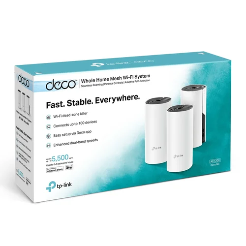 TP-Link Deco M4 (3-pack) AC1200 Home Mesh Wi-Fi System - 4
