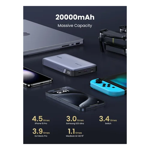 UGREEN 100W 20000mAh Two-way Fast Charging Power Bank (25188) - 4