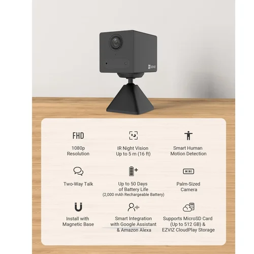 EZVIZ CS-CB2 Wi-Fi Smart Home Battery FHD Camera - 2