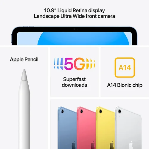Apple iPad 10.9-inch (10th gen) Wi-Fi + Cellular 64GB Silver /MQ6J3/ / Таблет / - 2