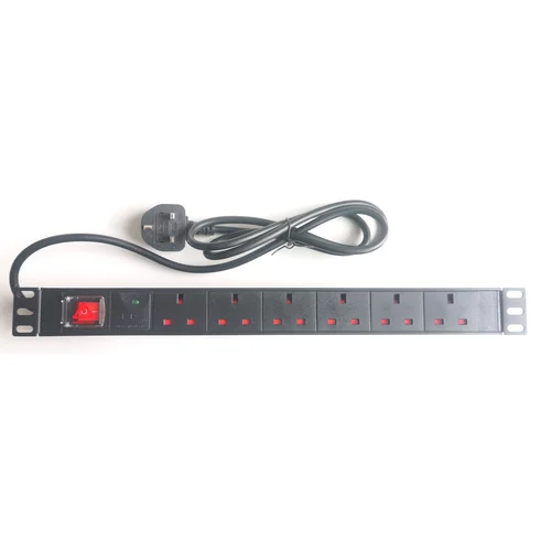 Hikvision PDU 6-outlet German-Type DS-XPUK06-Y/KYL / Сүлжээний rack cabinet /