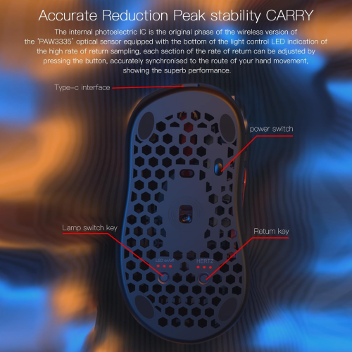 Motospeed Darmoshark GN1 Wired Optical Gaming Mouse, Grey - 4