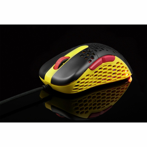 Motospeed V100 Air Wired RGB Backlight Gaming Mouse, Black and Yellow - 3