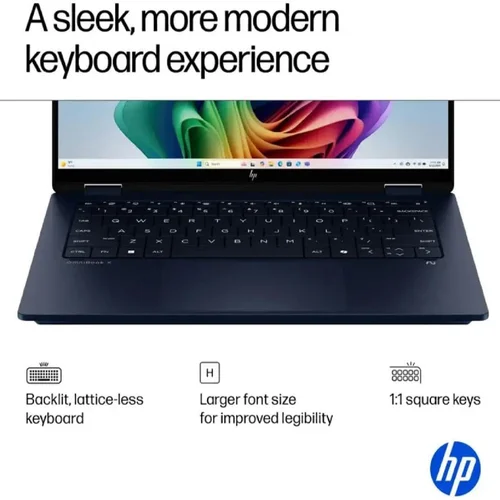 HP OmniBook X Flip 2-in-1 Laptop 14-FM0098TU Next Gen AI Intel Core Ultra 5 226V, DDR5 16GB LPDDR5x RAM, 512GB PCIe Gen4 NVMe M.2 SSD, Intel Arc 130V Graphics, 14-inch 2K Antiglare Multi-Touch, Win11 Home, Meteor Silver Aluminum - 6