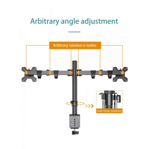 KALOC KLC-DZ220-J Dual 17-27 inch Screen Arm Basic Monitor Stand / Дэлгэцний Тогтоогч Суурь / - 4