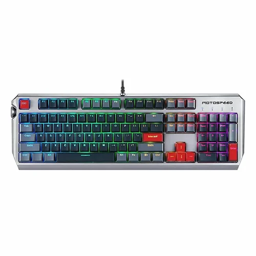 Motospeed CK80 Wired Gaming Mechanical Keyboard, Grey - 1