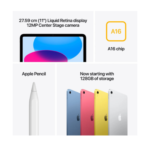Apple iPad (11th Gen) 11-inch, A16-chip Wi-Fi + Cellular 128GB Silver /MD7F4/ / Таблет / - 6