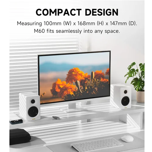 Edifier M60 Desktop 2.0 Multimedia Speaker, White / Чанга яригч / - 2