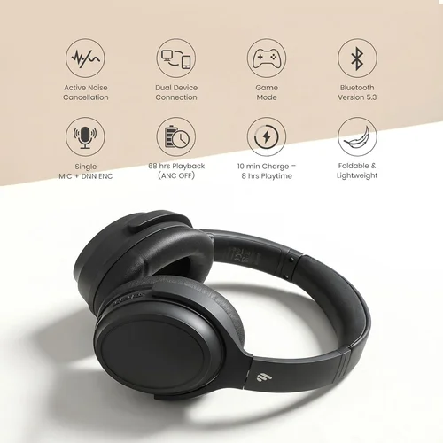 Edifier WH700NB Pro Active Noise Cancelling Bluetooth Headphones, Gray / Чихэвч / - 6