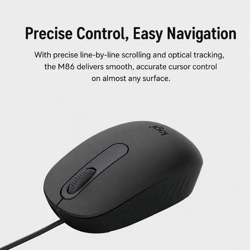 Logitech USB Optical Wired Mouse M86 Black / Компьютерын Хулгана / - 2