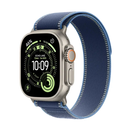 Apple Watch Ultra 3 GPS + Cellular 49mm Natural Titanium Case with Black/Blue Ocean Band (M/L) /MEWU4/ - 1