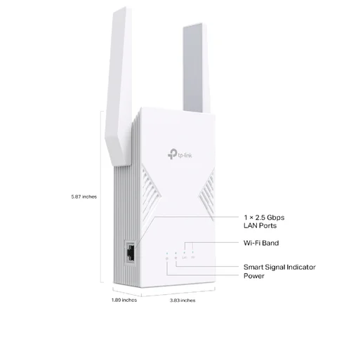 TP-Link RE235BE BE3600 Dual-Band Wi-Fi 7 Range Extender - 3