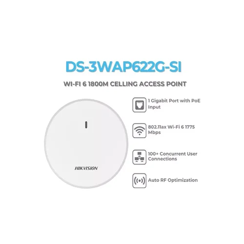 Hikvision 1800M Wi-Fi6 Ceiling Wireless Access Point DS-3WAP622G-SI / Утасгүй цацагч төхөөрөмж , Сүлжээний Төхөөрөмж / - 2