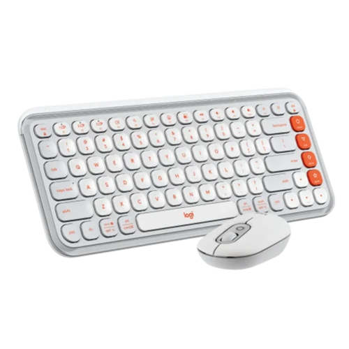 Logitech POP ICON Wireless Keyboard & Mouse Combo, White - 3