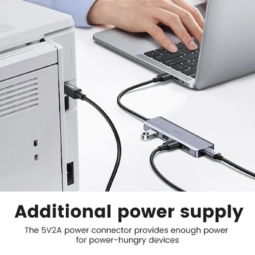 UGREEN 4-Port USB3.0  Hub with Type-C Power Port (50985) - 3