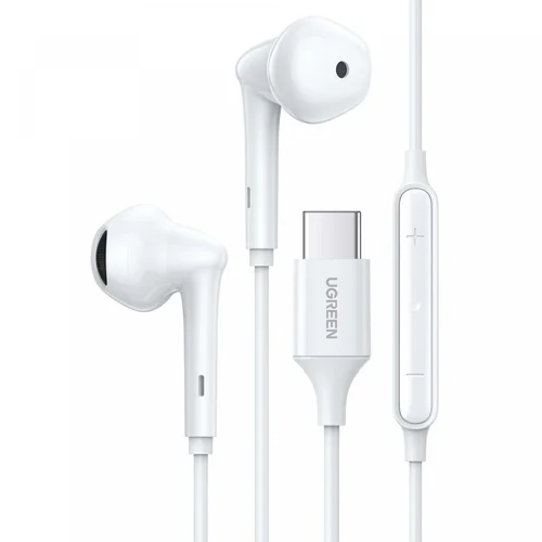 UGREEN Wired Earphones with USB-C, White (60700) - 1
