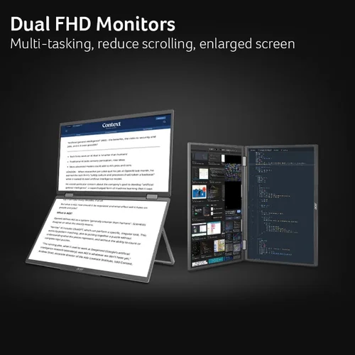 Acer PD163Q 15.6-inch FHD 60Hz Dual Screen Portable Monitor - 8