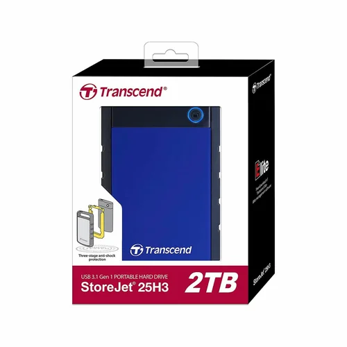 Transcend 2TB USB 3.1 StoreJet 25H3 2.5-inch Portable Hard Drive Blue TS2TSJ25H3B / Зөөврийн Хард / - 4