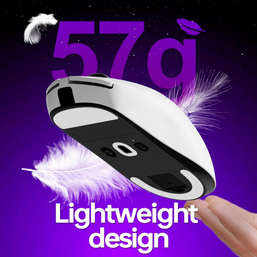 ATK A9 SE Wireless Gaming Mouse, White - 4