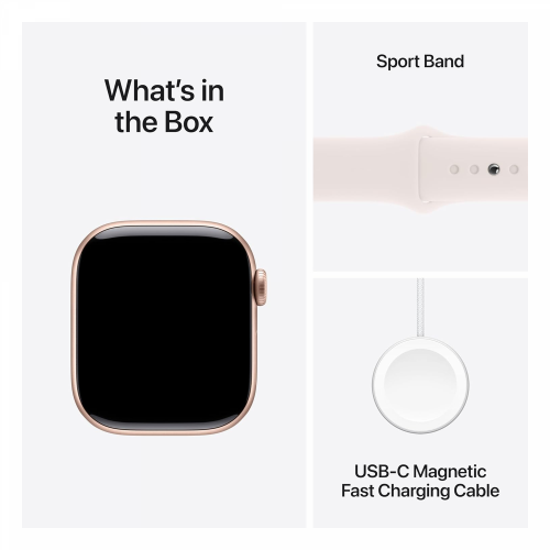 Apple Watch Series 10 GPS 42mm Rose Gold Aluminium Case with Light Blush Sport Band (S/M) /MWWH3/ - 7