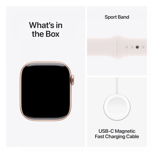 Apple Watch Series 10 GPS 42mm Rose Gold Aluminium Case with Light Blush Sport Band (S/M) /MWWH3/ - 7