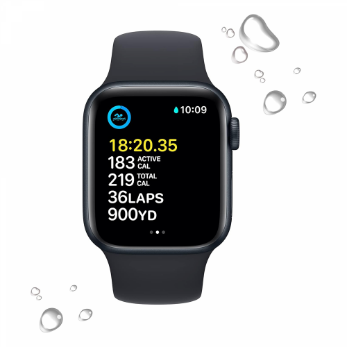 Apple Watch SE (2nd Gen) GPS, 40mm Midnight Aluminium Case with Midnight Sport Band (S/M) /MXE73/ - 4