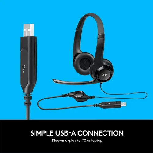 Logitech H390 USB-C Headset / Чихэвч / - 3