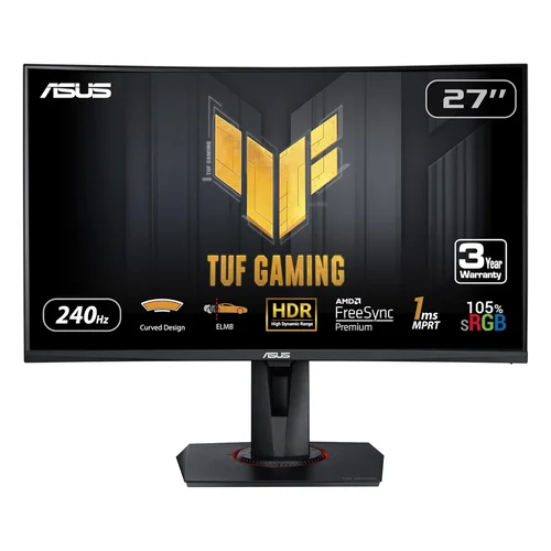 ASUS TUF Gaming VG27VQM 27-inch 240Hz Curved Monitor - 1