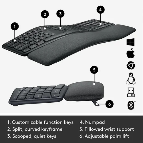 Logitech ERGO K860 Wireless Split Keyboard - 3