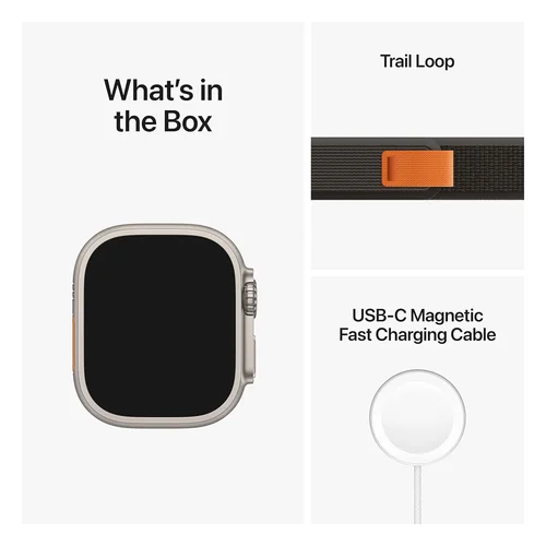 Apple Watch Ultra GPS + Cellular, 49mm Titanium Case with BlackGray Trail Loop /MQFW3/ - 7