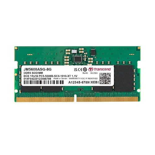 Transcend DDR5 8GB JetRam 5600MHz SODIMM Notebook Memory /JM5600ASG-8G/ - 1