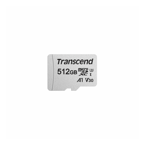 Transcend 512GB 300S UHS-I XC 95MB/s Micro SD Memory Card with SD adapter /TS512GUSD300S-A/