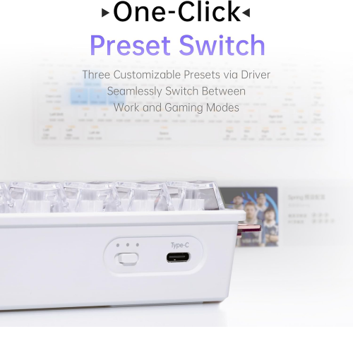 ATK 68RX RGB Hall Effect Magnetic Gaming Keyboard White - 3