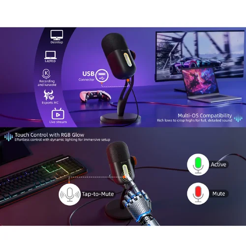 Meetion MC16 Wired Gaming Microphone Black - 2