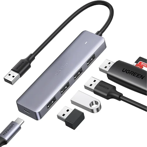 UGREEN 4-Port USB3.0  Hub with Type-C Power Port (50985) - 1