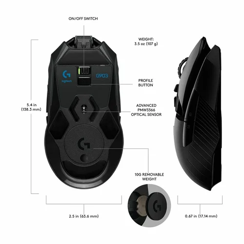 Logitech G903 Lightspeed Wireless Gaming Mouse - 4