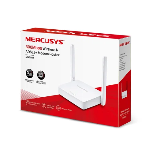 Mercusys MW300D 300Mbps Wireless N ADSL2+ Modem Router / Свич салаалагч , Сүлжээний Төхөөрөмж / - 4